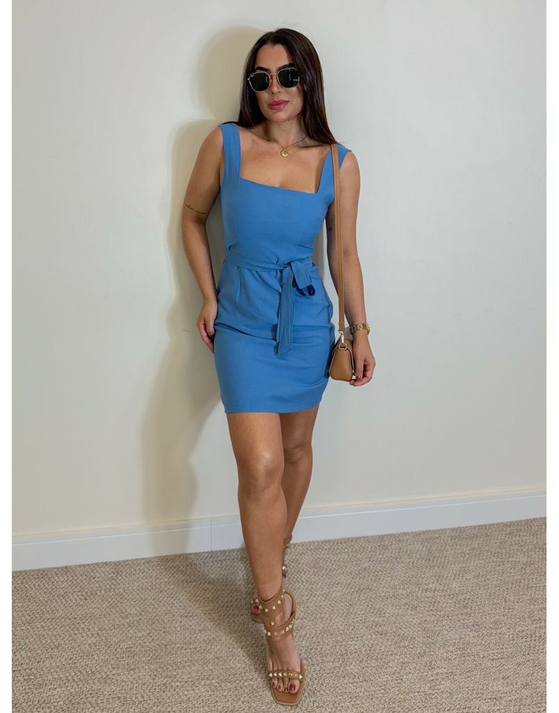 Vestido Alça Camile Azul