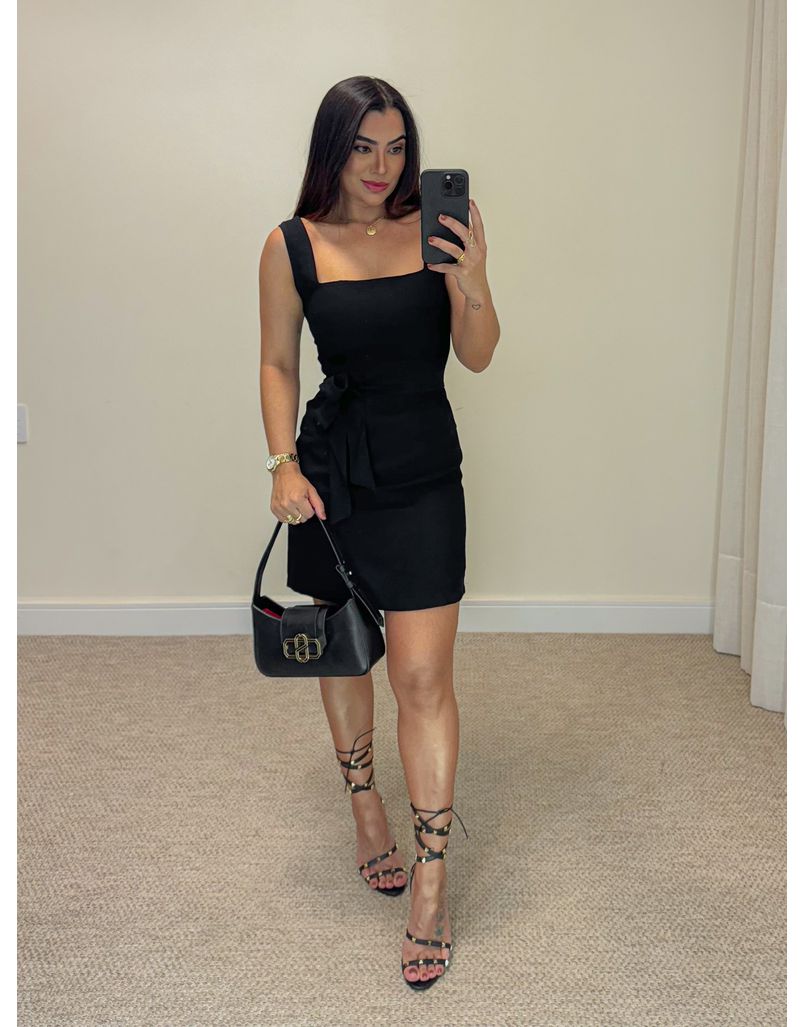Vestido Alça Camile Preto - Loja La Mina 