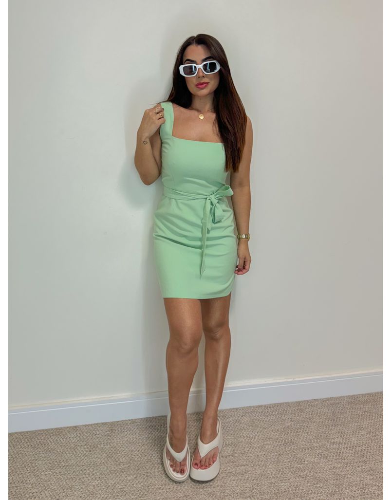 Vestido Alça Camile Verde - Loja La Mina 