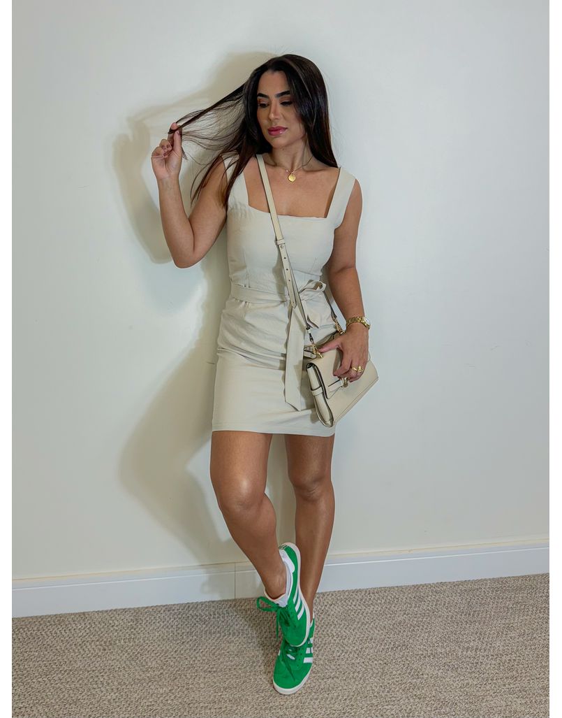 Vestido Alça Camile Areia