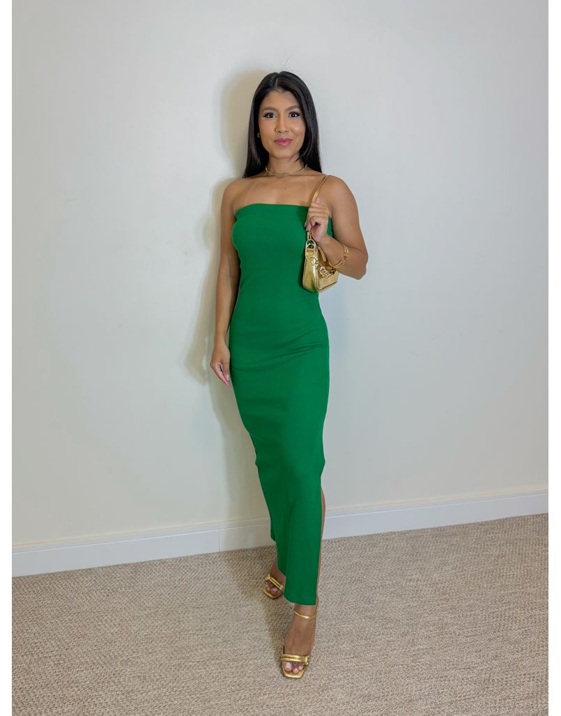 Vestido Liso Tomara Que Caia Verde - Loja La Mina 
