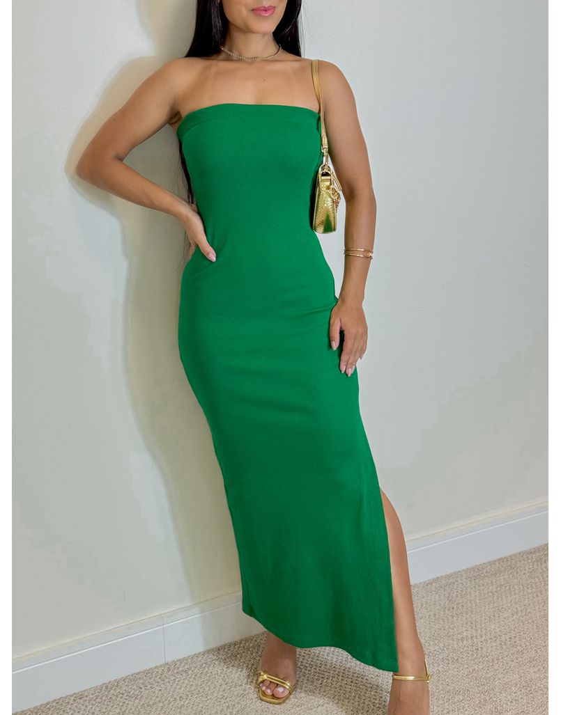 Vestido Liso Tomara Que Caia Verde