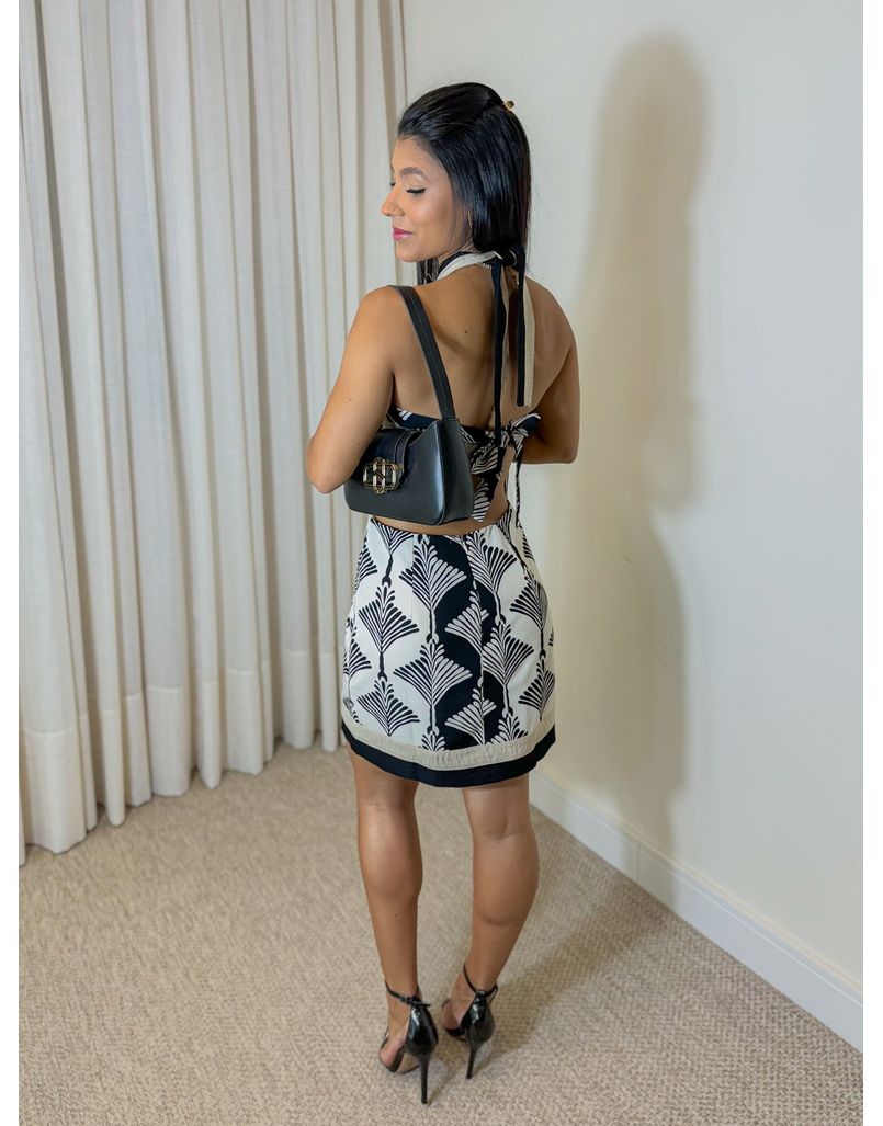 Vestido Estampado Ingrid Preto