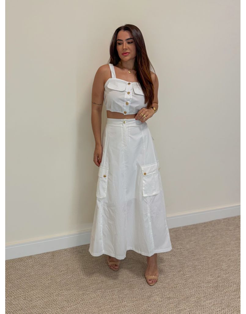 Conjunto Saia Marcela Off - Loja La Mina 