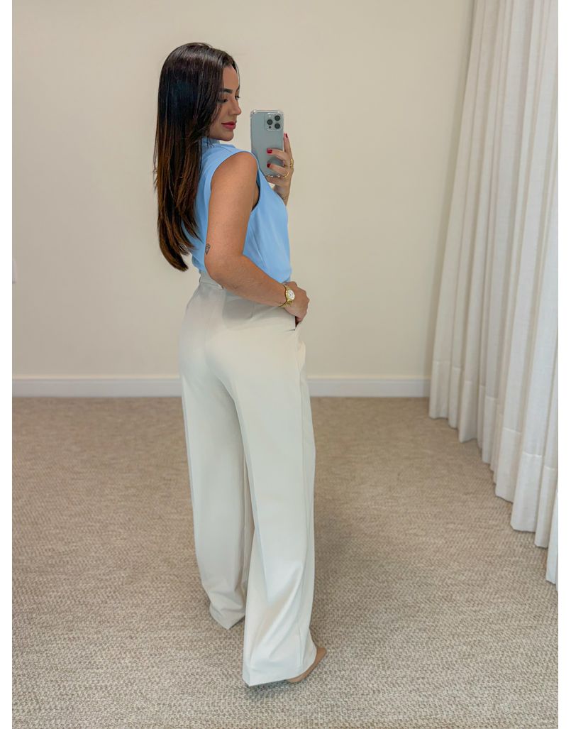 Calça Reta Premium Areia
