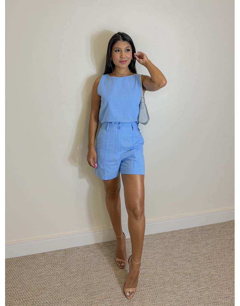 Conjunto Linho Viviane Azul 