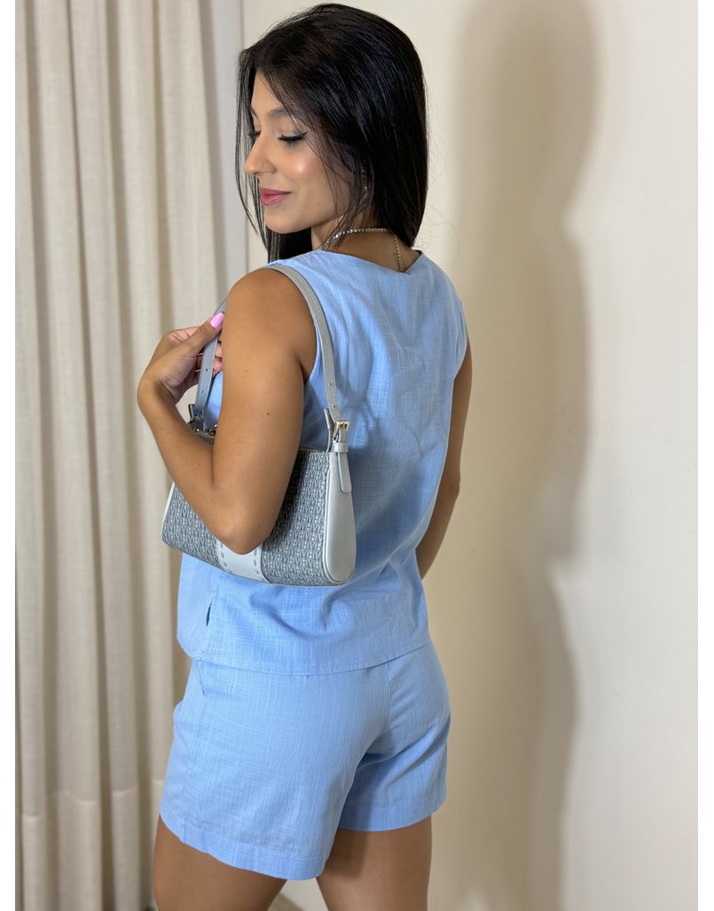 Conjunto Linho Viviane Azul 