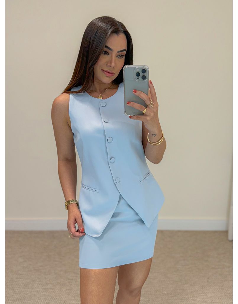 Conjunto Saia Vera Azul
