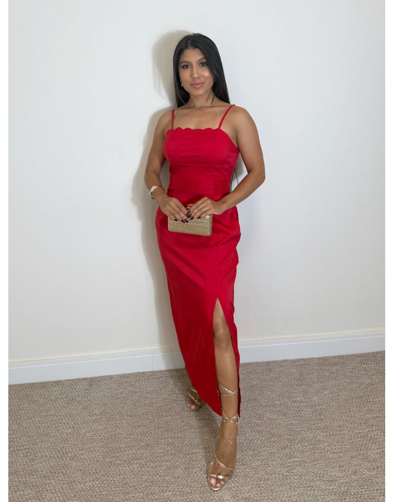 Vestido Midi Emilia Vermelho