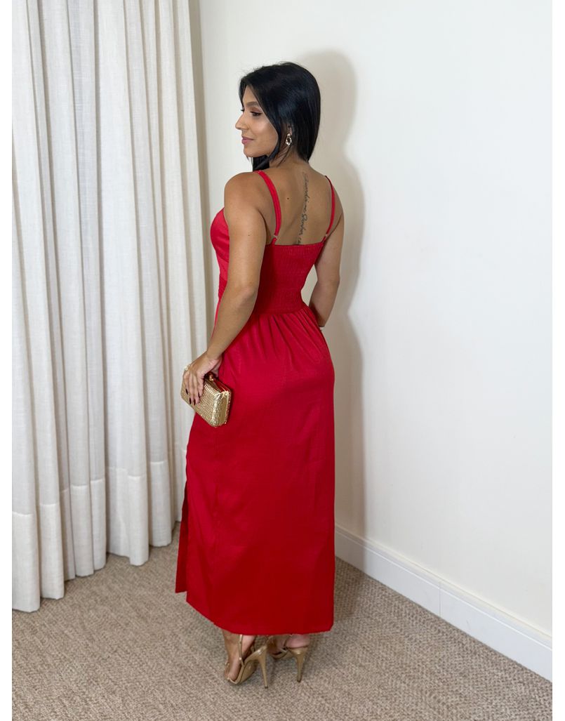 Vestido Midi Emilia Vermelho