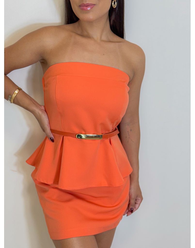 Conjunto Saia Catarina Laranja