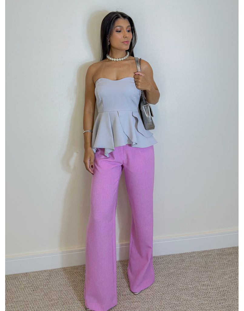 Blusa Tomara Que Caia Laysa Cinza