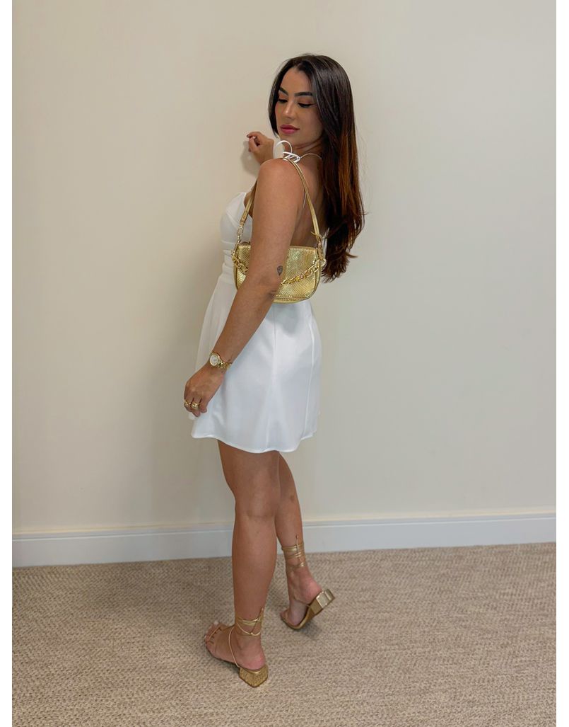 Vestido Pregas Ligia Branco 
