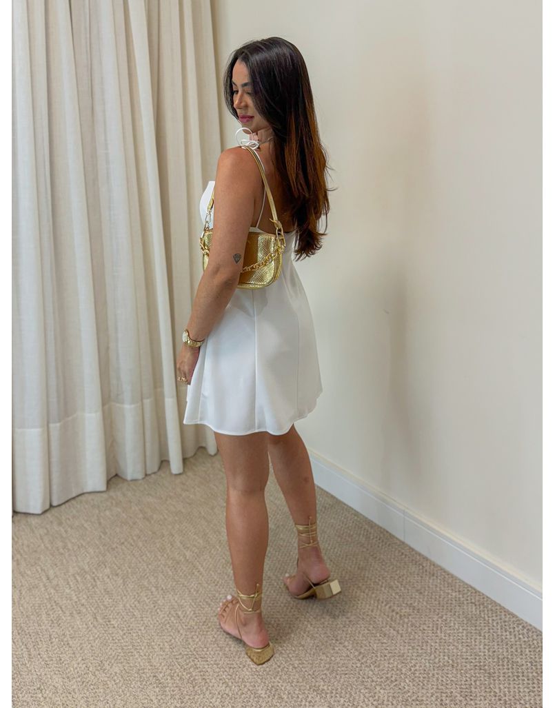Vestido Pregas Ligia Branco 