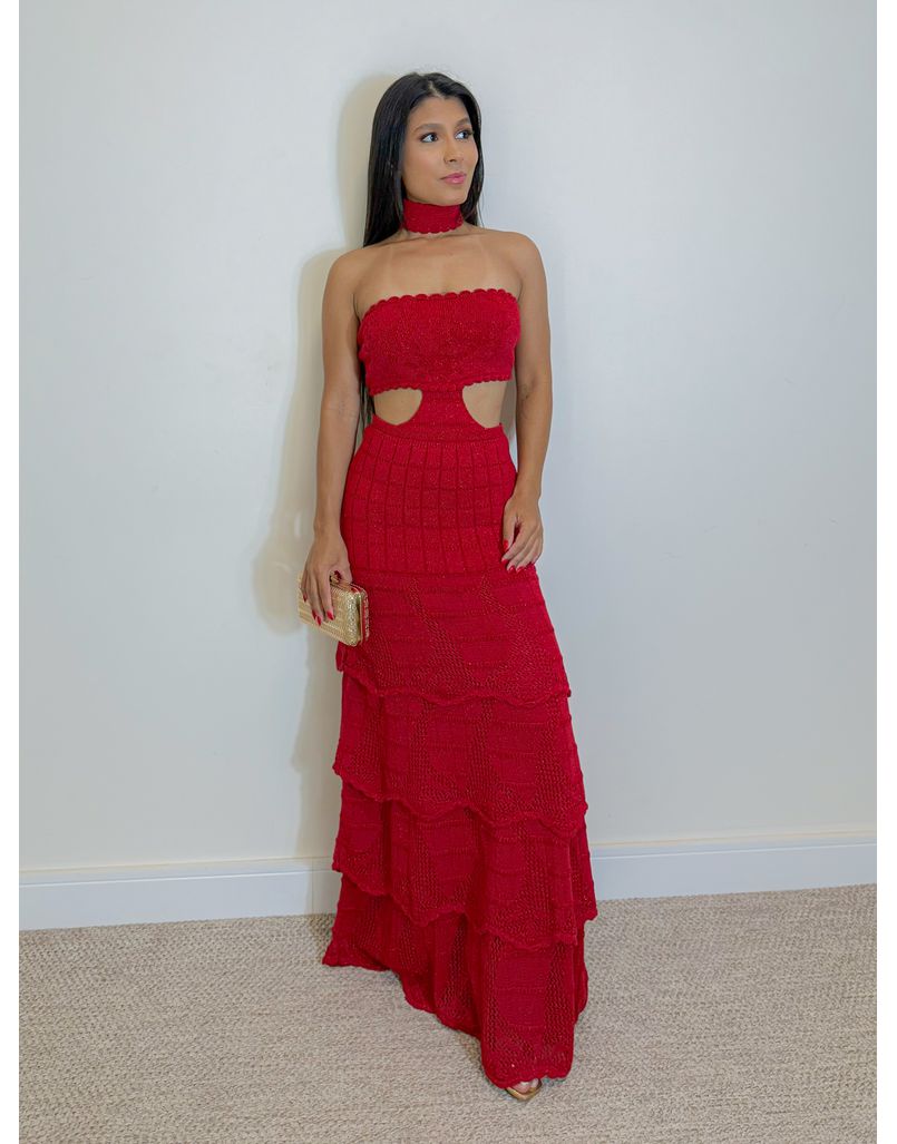 Vestido Tricot Adriele Vermelho