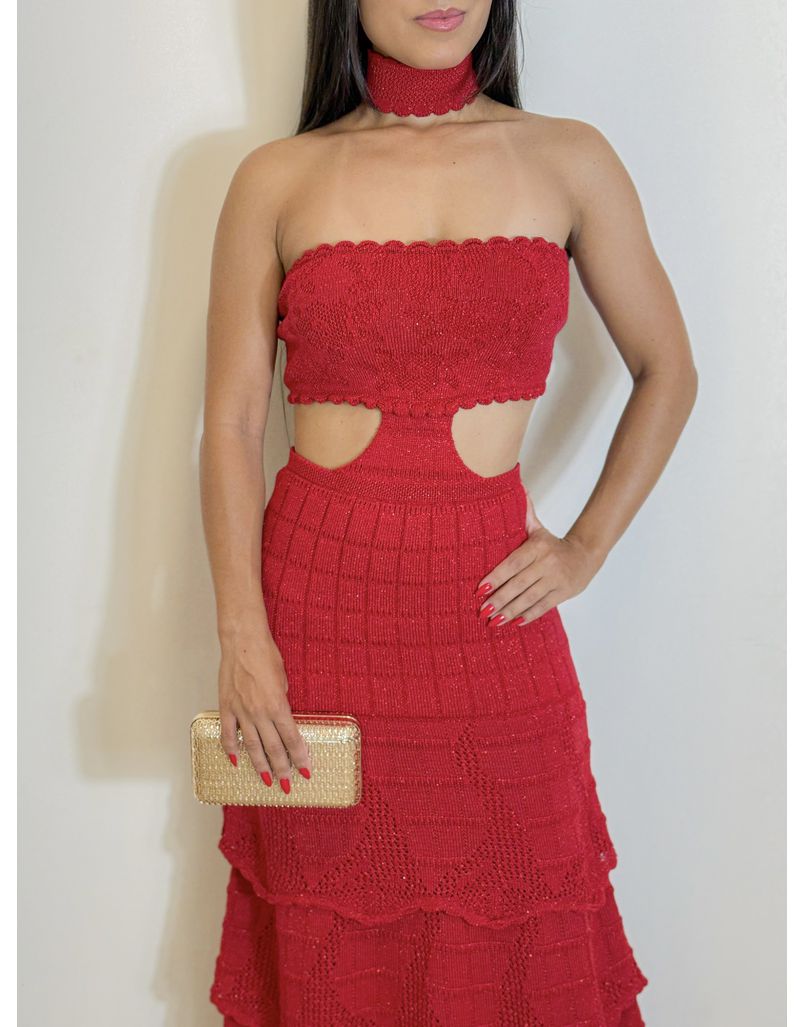 Vestido Tricot Adriele Vermelho