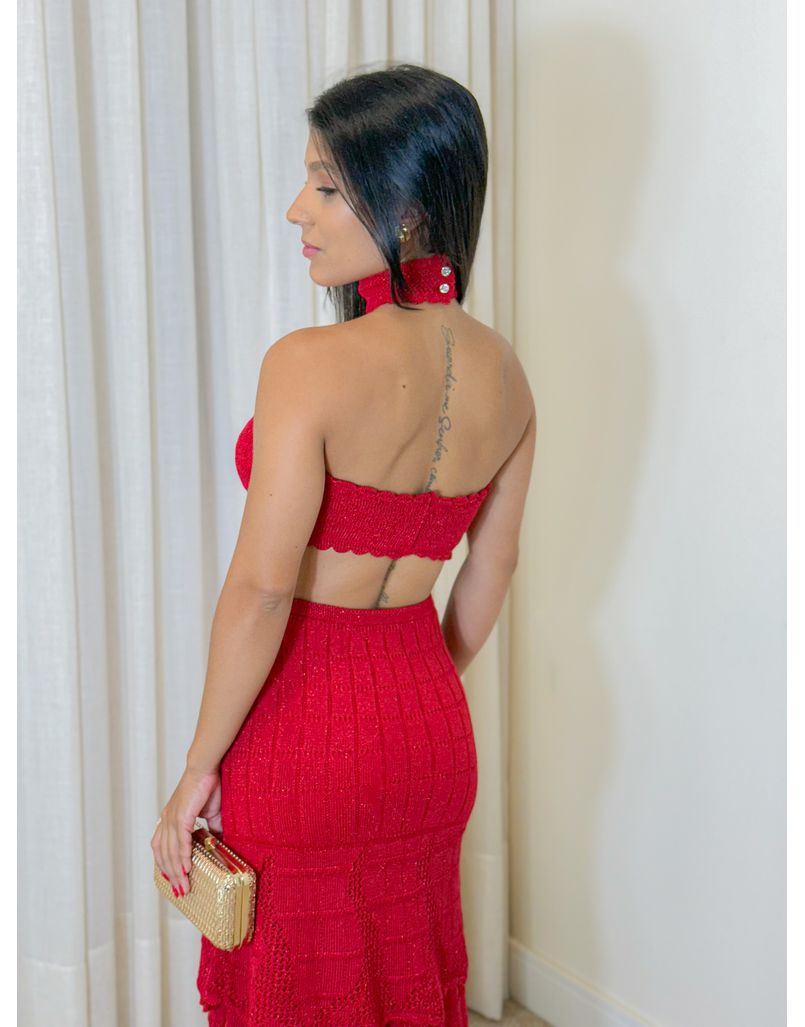 Vestido Tricot Adriele Vermelho
