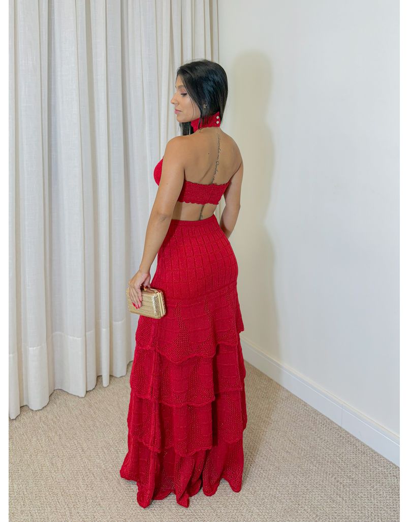 Vestido Tricot Adriele Vermelho