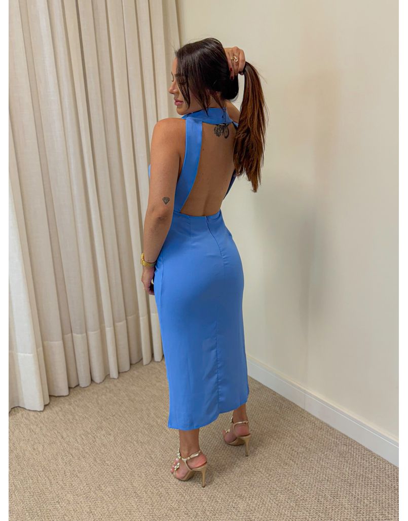 Vestido Midi Fabricia Azul