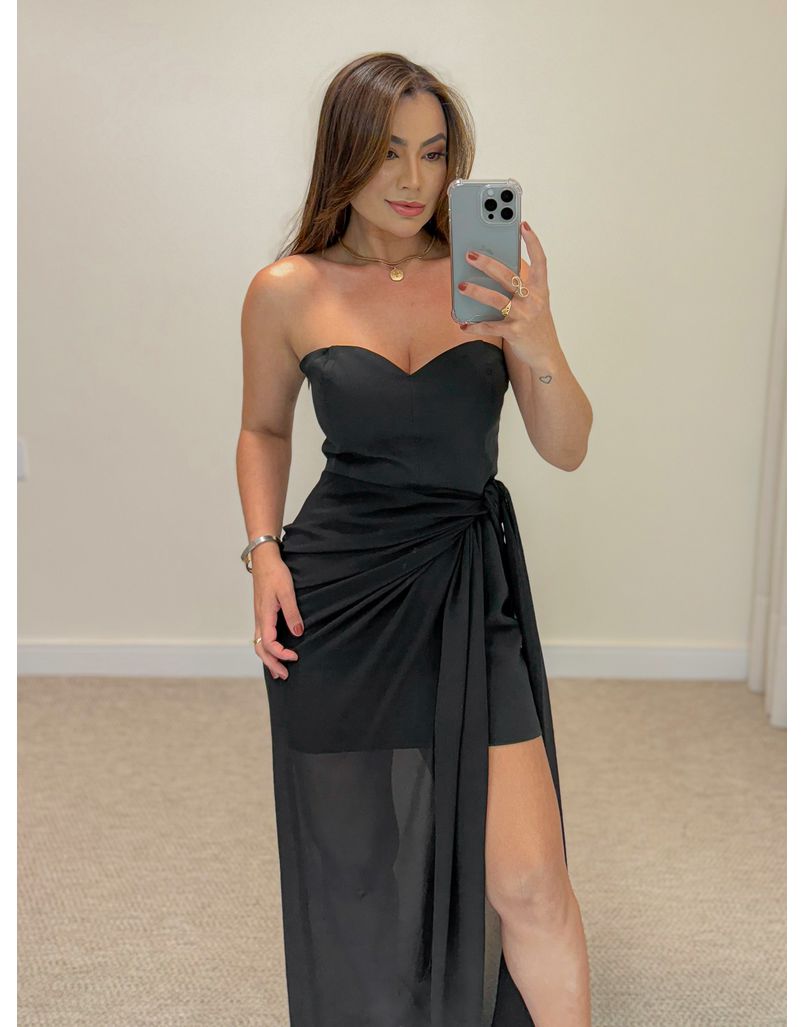 Vestido Amarração Tamires Preto