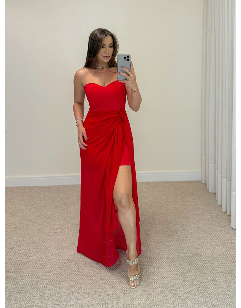 Vestido Amarração Tamires Vermelho
