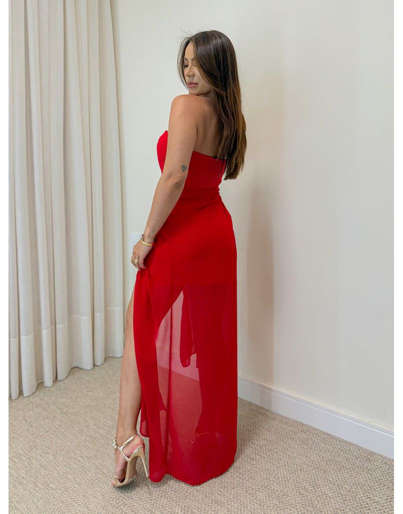 Vestido Amarração Tamires Vermelho
