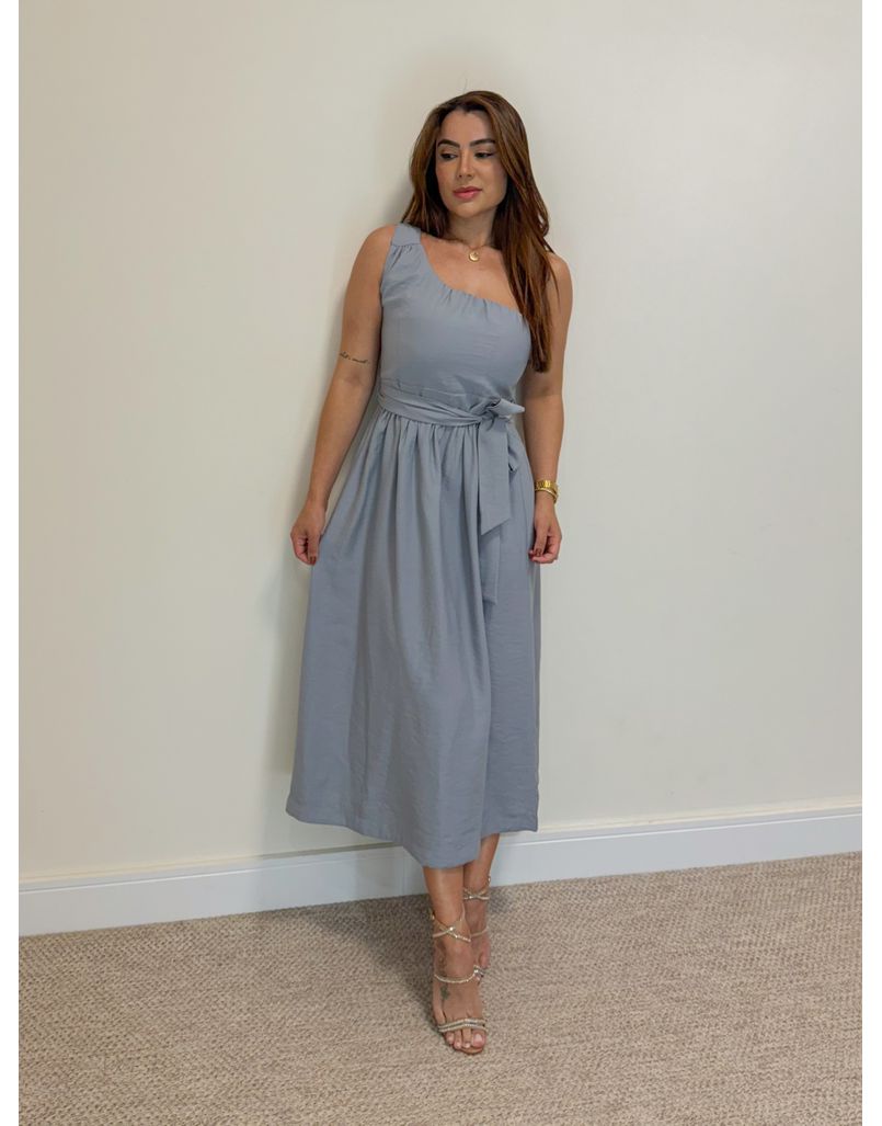 Vestido Midi Ariela Cinza