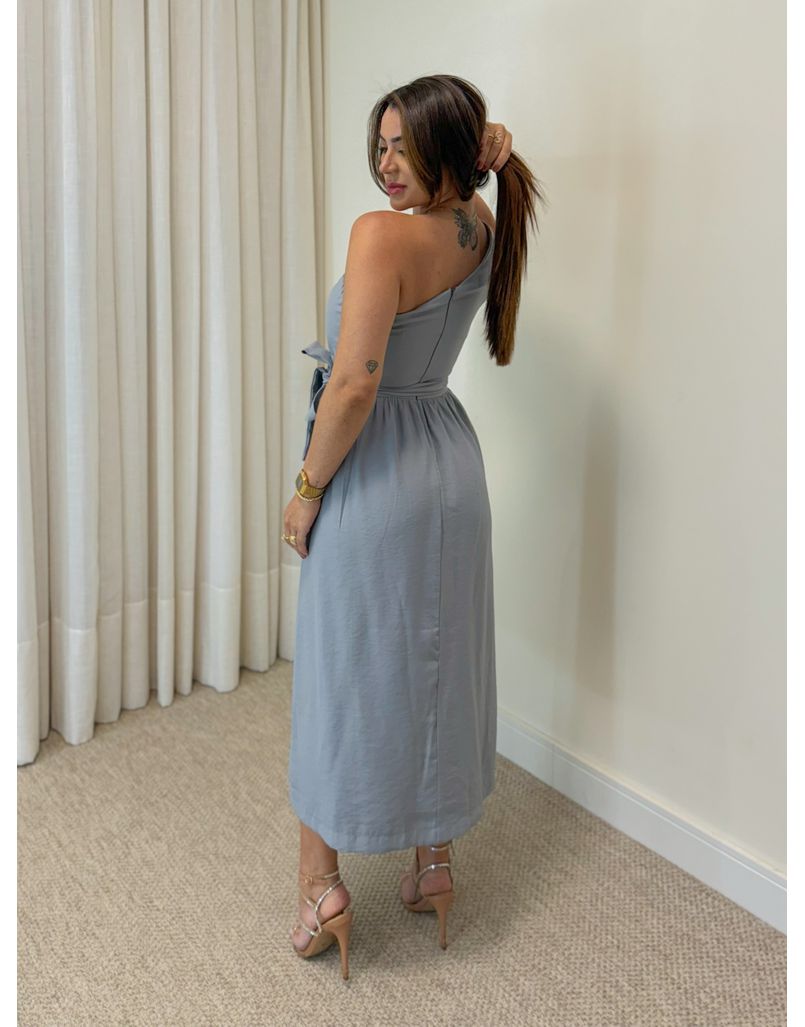 Vestido Midi Ariela Cinza