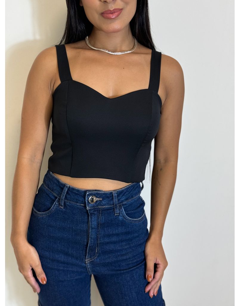 Cropped Alça Daniele Preto