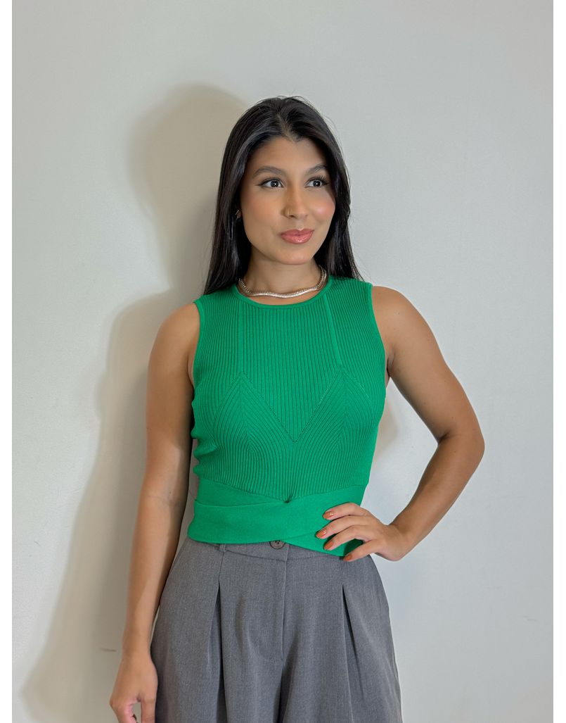 Blusa Regata Cruzada Verde
