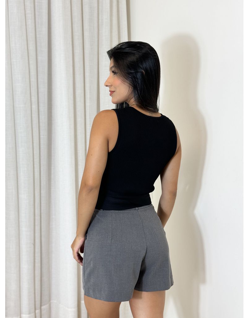 Blusa Regata Cruzada Preta