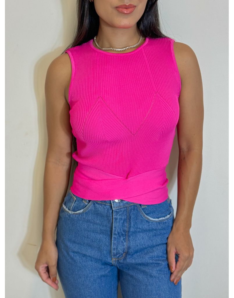 Blusa Regata Cruzada Pink 