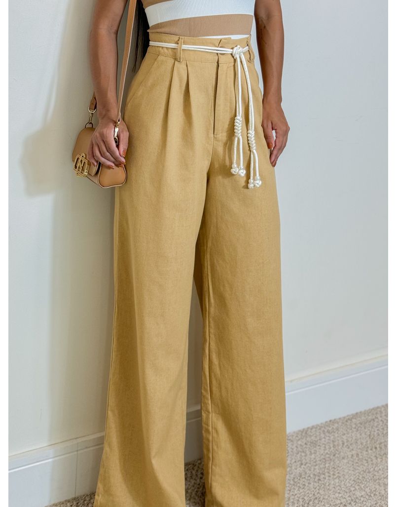 Calça Linho Roma Cappuccino 