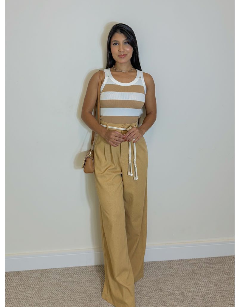 Calça Linho Roma Cappuccino 
