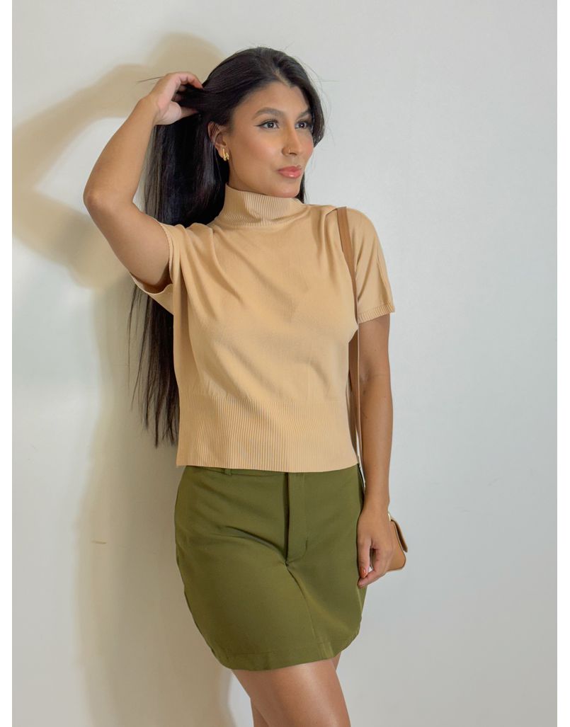 Blusa Tricot Hellen Cappuccino - Loja La Mina 