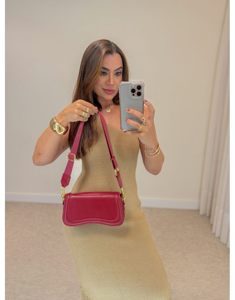 Bolsa Baguete Pamela Cherry - Loja La Mina 