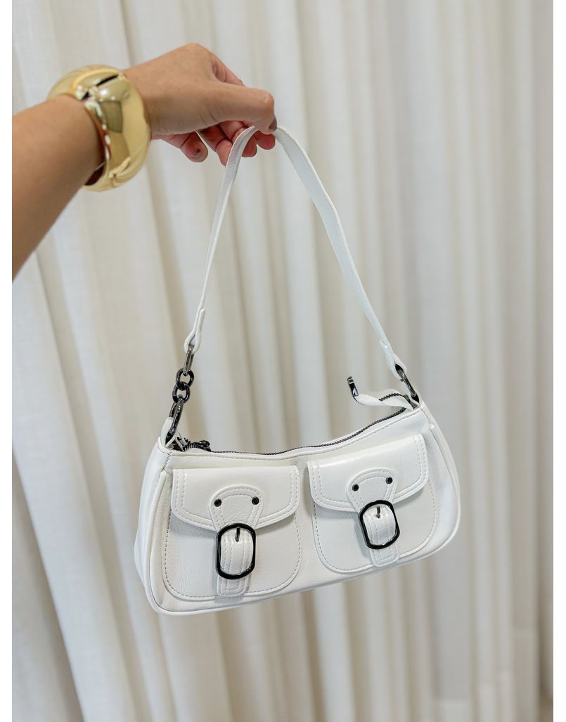Bolsa Baguete Branca