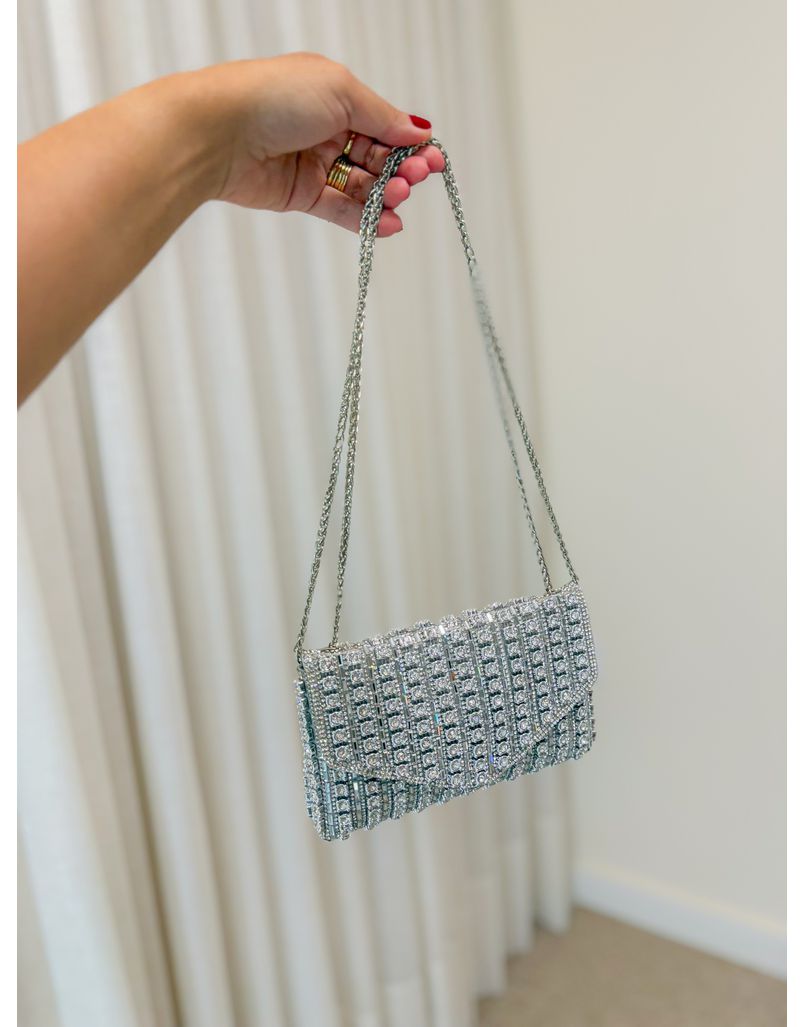 Bolsa Brilho Nara Prata