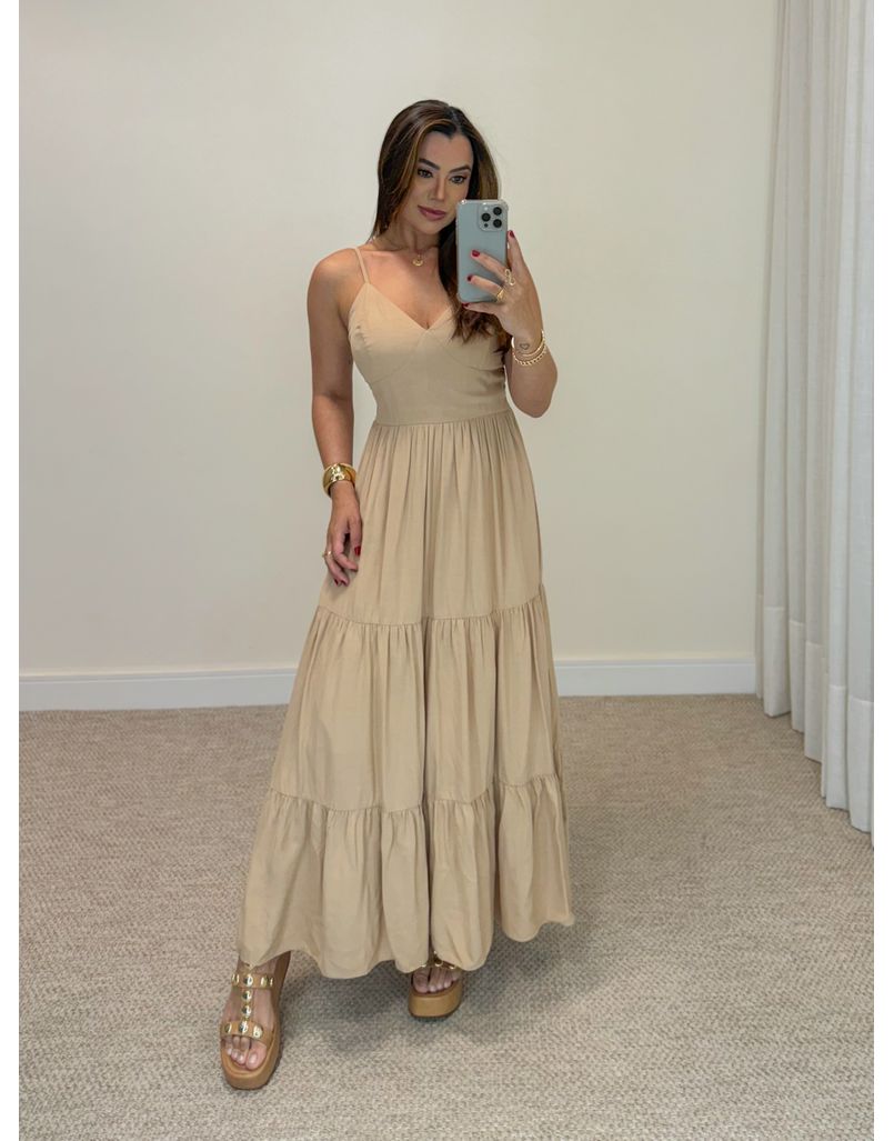 Vestido Midi Atenas Cappuccino