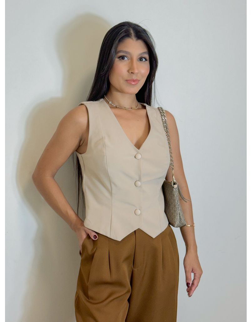 Colete Larissa Areia - Loja La Mina 