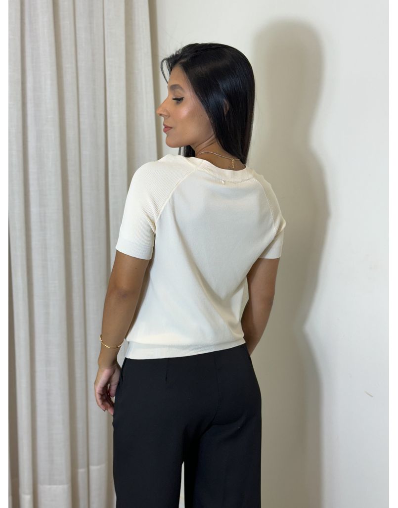 Blusa Manguinha Tricot Olivia Off