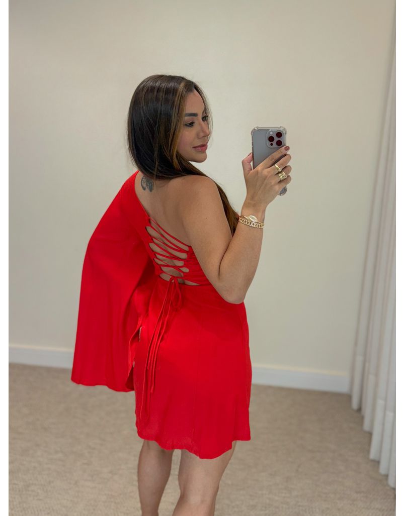 Vestido Manga Monique Vermelho
