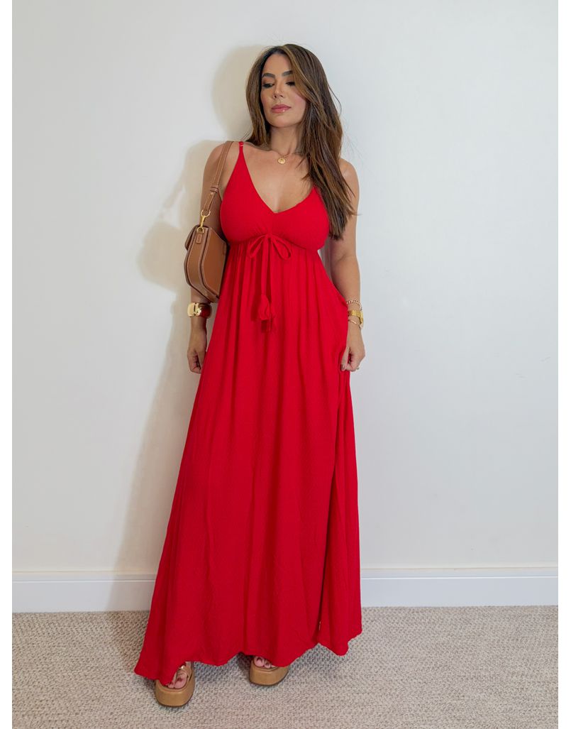 Vestido Liso Ibiza Vermelho