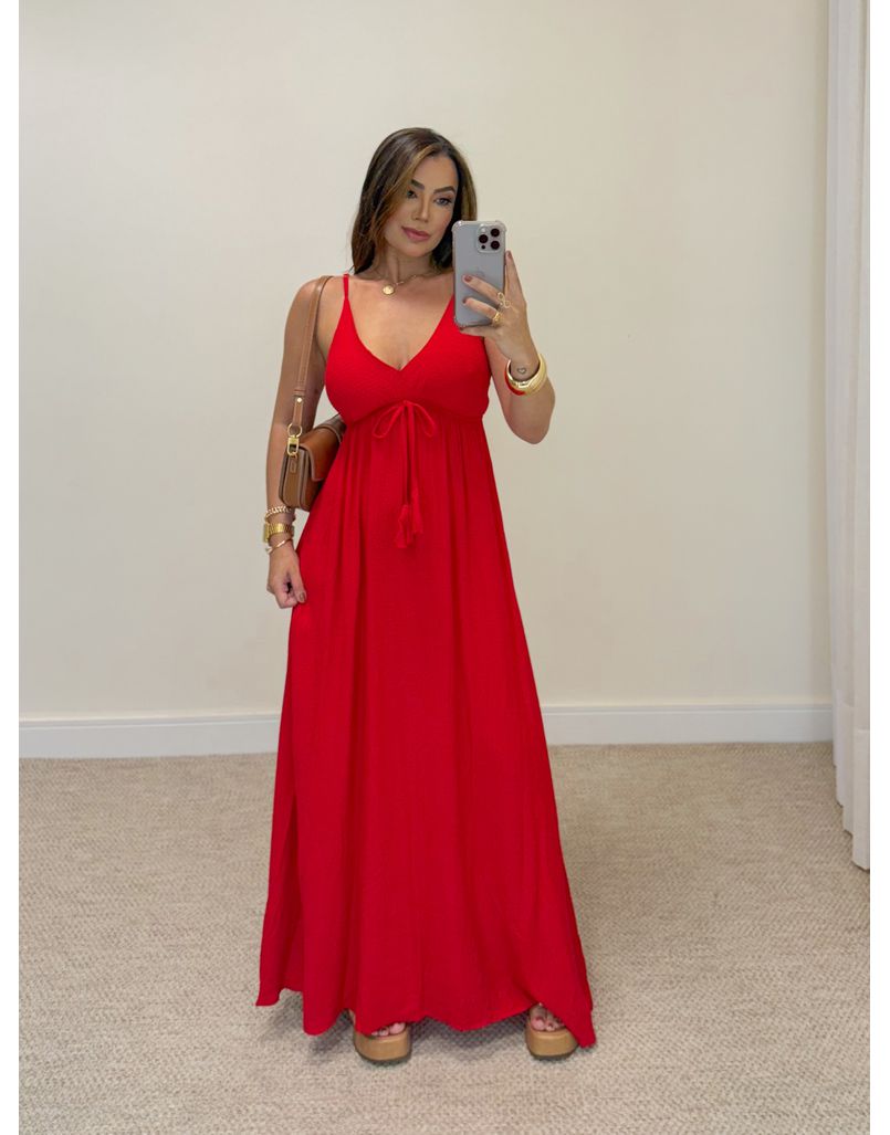 Vestido Liso Ibiza Vermelho
