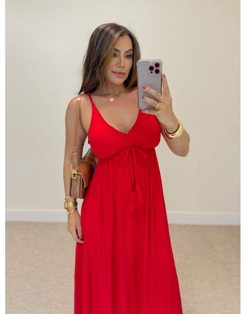 Vestido Liso Ibiza Vermelho