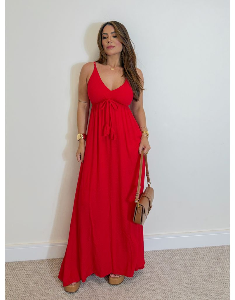 Vestido Liso Ibiza Vermelho