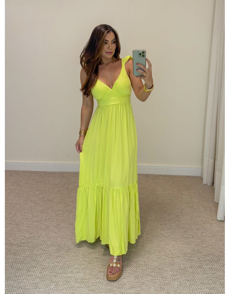 Vestido Alça Babado Barcelona Lima
