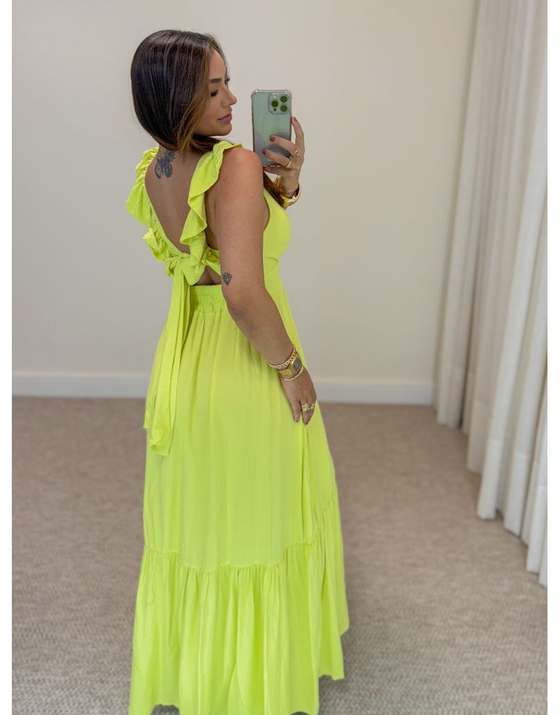 Vestido Alça Babado Barcelona Lima