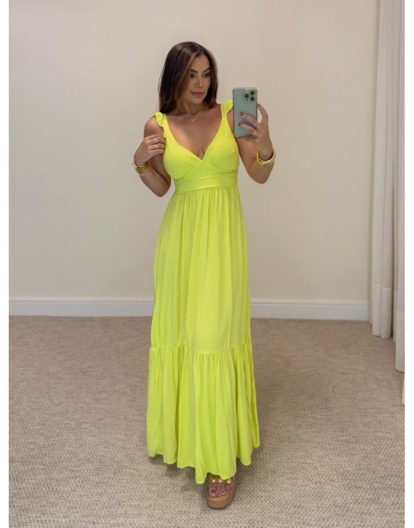 Vestido Alça Babado Barcelona Lima