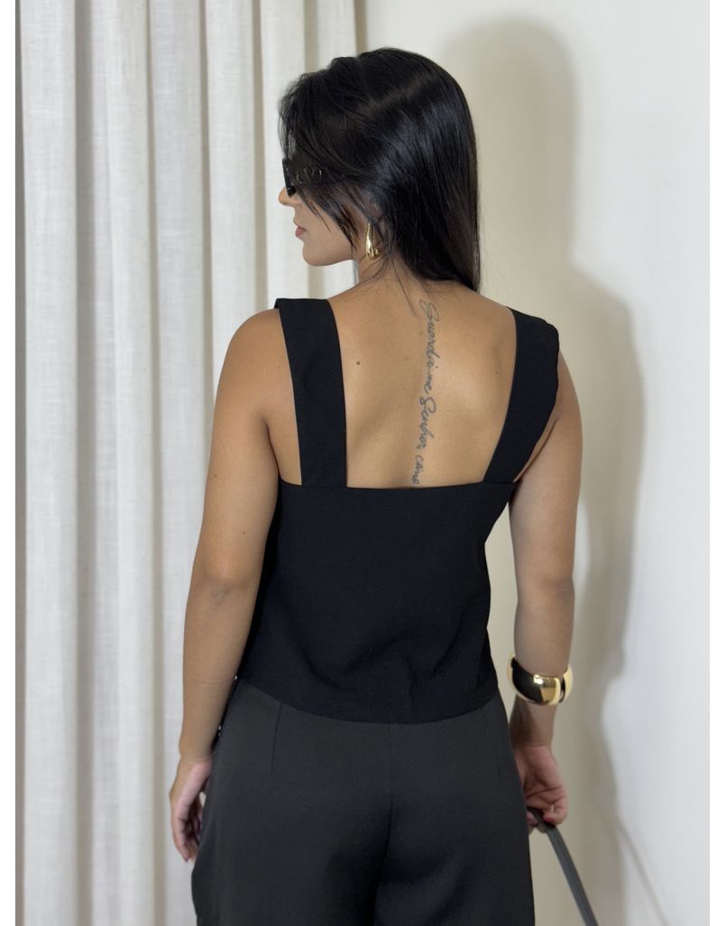 Blusa Alça Bianca Preta